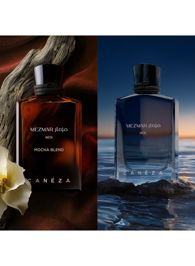 Canéza The Gentleman Duo Combo Set - Mezmar Men (Bergamot, Lavender, Musk) + Mocha Blend (Coffee, Woods, Amber) 100ML Each | Long-Lasting EDP - Image 1